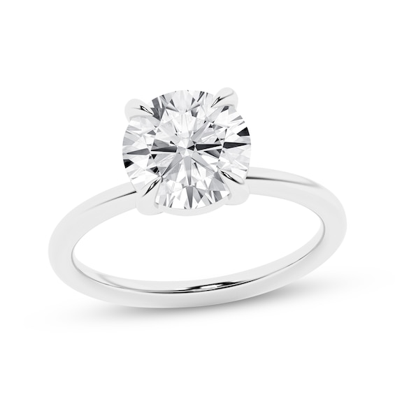 Lab-Grown Diamonds Round-Cut Solitaire Engagement Ring 3 ct tw 14K White Gold (F/VS2)