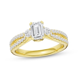 Adore Emerald-Cut Diamond Engagement Ring 7/8 ct tw 14K Yellow Gold
