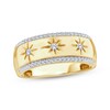 Thumbnail Image 1 of Lab-Grown Diamond Sunburst Ring 1/4 ct tw 24K Yellow Gold Vermeil Sterling Silver