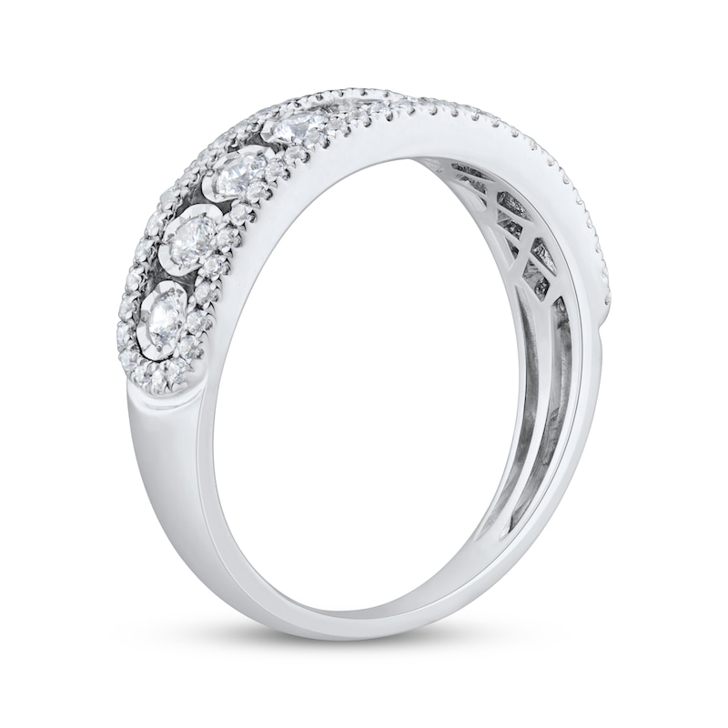 Main Image 2 of Adore Round-Cut Diamond Anniversary Ring 1/2 ct tw 10K White Gold