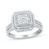 Thumbnail Image 1 of Adore Multi-Diamond Octagon Halo Engagement Ring 1/2 ct tw 10K White Gold