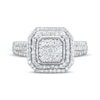 Thumbnail Image 3 of Adore Multi-Diamond Octagon Halo Engagement Ring 1/2 ct tw 10K White Gold