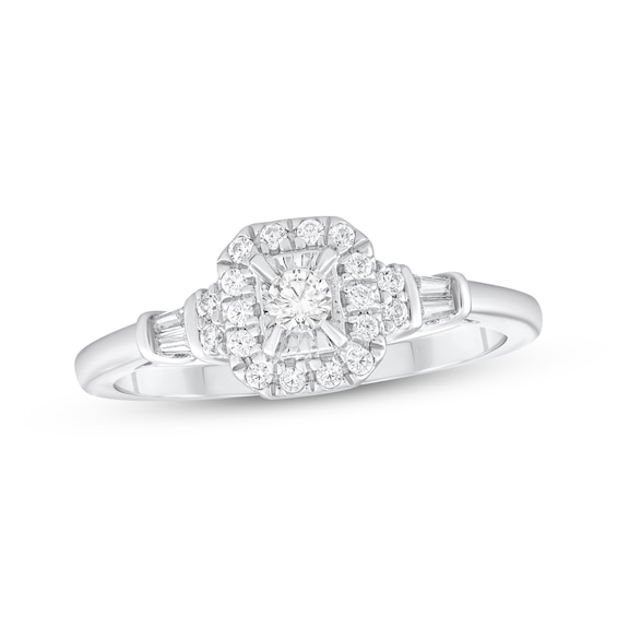 Adore Round-Cut Diamond Engagement Ring 1/5 ct tw 10K White Gold