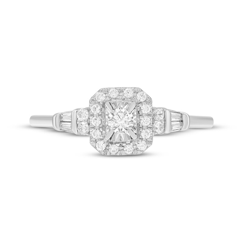 Main Image 3 of Adore Round-Cut Diamond Engagement Ring 1/5 ct tw 10K White Gold