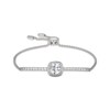 Thumbnail Image 1 of Cushion-Cut White Lab-Created Sapphire Bolo Bracelet Sterling Silver 9"