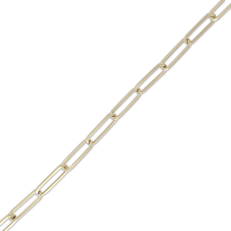Main Image 2 of 3.2mm Paperclip Chain Bracelet Hollow 10K Yellow Gold 7.25"
