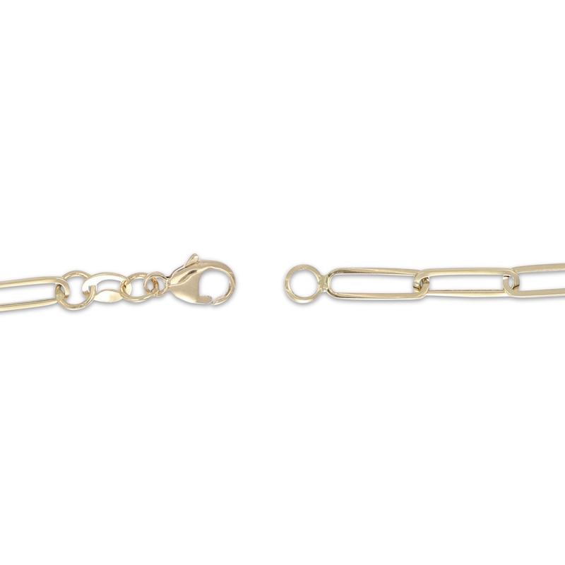 Main Image 3 of 3.2mm Paperclip Chain Bracelet Hollow 10K Yellow Gold 7.25"