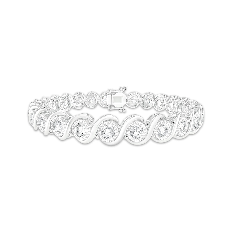 Main Image 1 of KAY Lab-Grown Diamonds S-Link Bracelet 5 ct tw 10K White Gold 7"