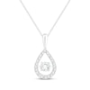 Thumbnail Image 1 of Unstoppable Love Lab-Grown Diamond Teardrop Frame Necklace 1/3 ct tw Sterling Silver 19"