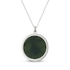 Thumbnail Image 3 of Nephrite Jade Year of the Rabbit Chinese Zodiac Necklace Sterling Silver 18"