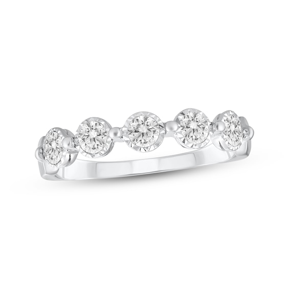 Adore Diamond Five-Stone Anniversary Ring 1/2 ct tw 10K White Gold