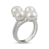 Thumbnail Image 2 of Button Cultured Pearl Cluster Ring Sterling Silver
