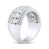 Thumbnail Image 2 of Adore Lab-Grown Diamonds Men's Oval & Round-Cut Five-Row Wedding Band 2 ct tw 14K White Gold