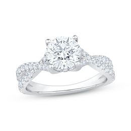 KAY Signature Collection Round-Cut Lab-Grown Diamond Engagement Ring 2 ct tw 14K White Gold