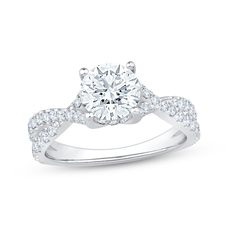 Main Image 1 of KAY Signature Collection Round-Cut Lab-Grown Diamond Engagement Ring 2 ct tw 14K White Gold