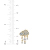 Thumbnail Image 3 of Swiss Blue Topaz & White Lab-Created Sapphire Rain Cloud Earrings 24K Yellow Gold Vermeil Sterling Silver