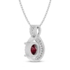 Thumbnail Image 3 of Lab-Created Ruby & White Lab-Created Sapphire Twist Necklace Sterling Silver 18"