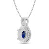 Thumbnail Image 3 of Blue & White Lab-Created Sapphire Twist Necklace Sterling Silver 18"