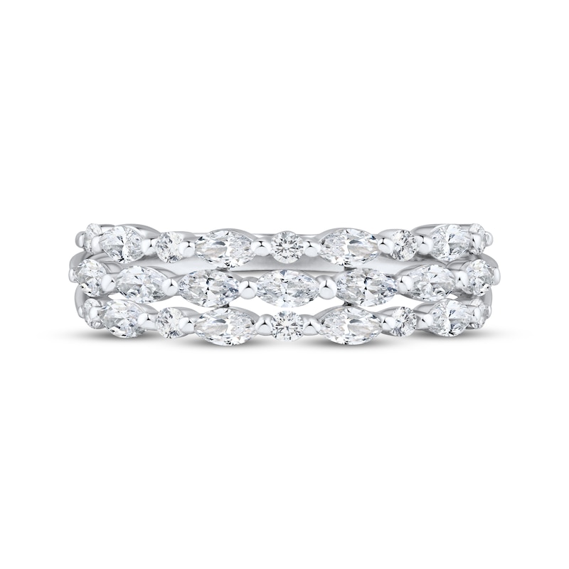 Main Image 3 of KAY Lab-Grown Diamonds Marquise & Round-Cut Ring 1 ct tw 14K White Gold