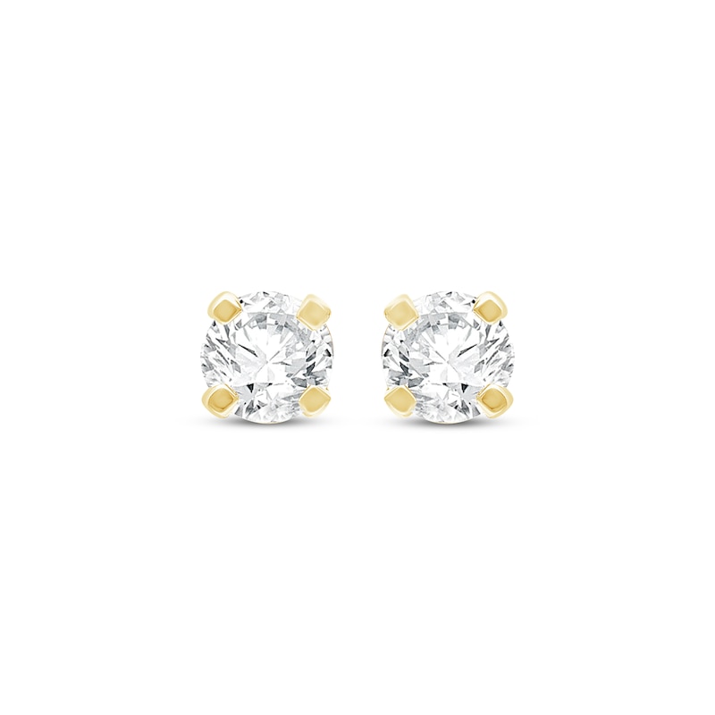 Main Image 2 of KAY Lab-Grown Diamonds Round-Cut Solitaire Stud Earrings 1-3/8 ct tw 10K Yellow Gold (F/SI2)