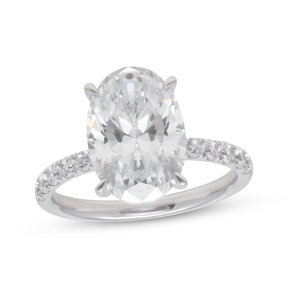 Adore Lab-Grown Diamonds Certified Oval-Cut Engagement Ring 5-1/2 ct tw 14K White Gold