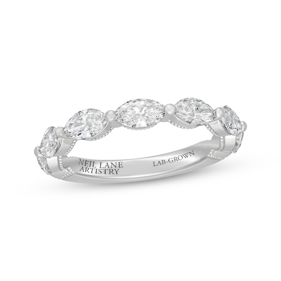 Neil Lane Artistry Marquise-cut Lab-Grown Diamond Anniversary Band 1-1/2 ct tw 14K White Gold