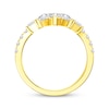 Thumbnail Image 3 of Adore Marquise, Pear, Baguette & Round-Cut Diamond Contour Anniversary Ring 1 ct tw 14K Yellow Gold