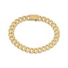 Thumbnail Image 1 of 9.6mm Flat Curb Chain Bracelet Solid 10K Yellow Gold 8.5"