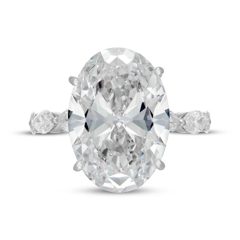 Main Image 3 of Neil Lane Artistry Oval-Cut Lab-Grown Diamond Engagement Ring 10 ct tw 14K White Gold