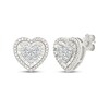 Thumbnail Image 3 of Multi-Diamond Heart Necklace & Stud Earrings Set 1/4 ct tw Sterling Silver