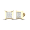 Thumbnail Image 1 of Men's Lab-Grown Diamond Rhombus Stud Earrings 1/2 ct tw 24K Yellow Gold Vermeil Sterling Silver