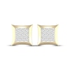 Thumbnail Image 2 of Men's Lab-Grown Diamond Rhombus Stud Earrings 1/2 ct tw 24K Yellow Gold Vermeil Sterling Silver
