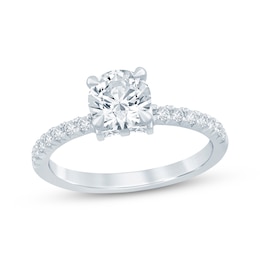 KAY Bow Collection Round-Cut Lab-Grown Diamond Engagement Ring 1-1/4 ct tw 14K White Gold