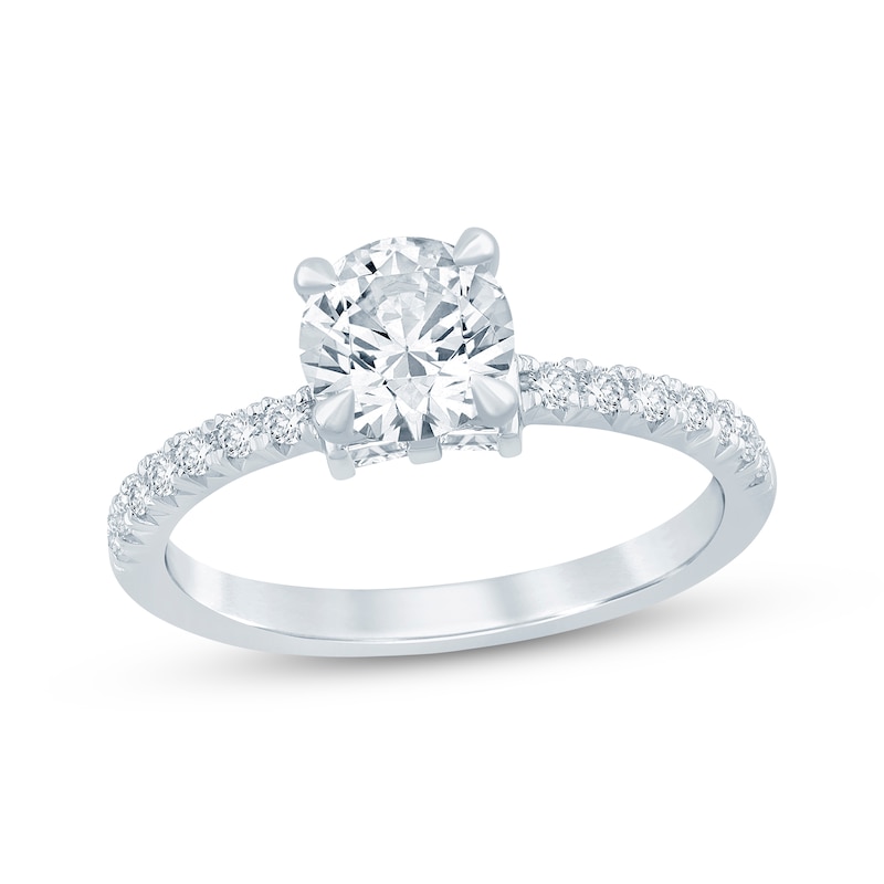 Main Image 1 of KAY Bow Collection Round-Cut Lab-Grown Diamond Engagement Ring 1-1/4 ct tw 14K White Gold