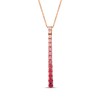 Thumbnail Image 1 of Le Vian Strawberry Ombré Bar Necklace 14K Strawberry Gold 18"