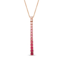Le Vian Strawberry Ombré Bar Necklace 14K Strawberry Gold 18"