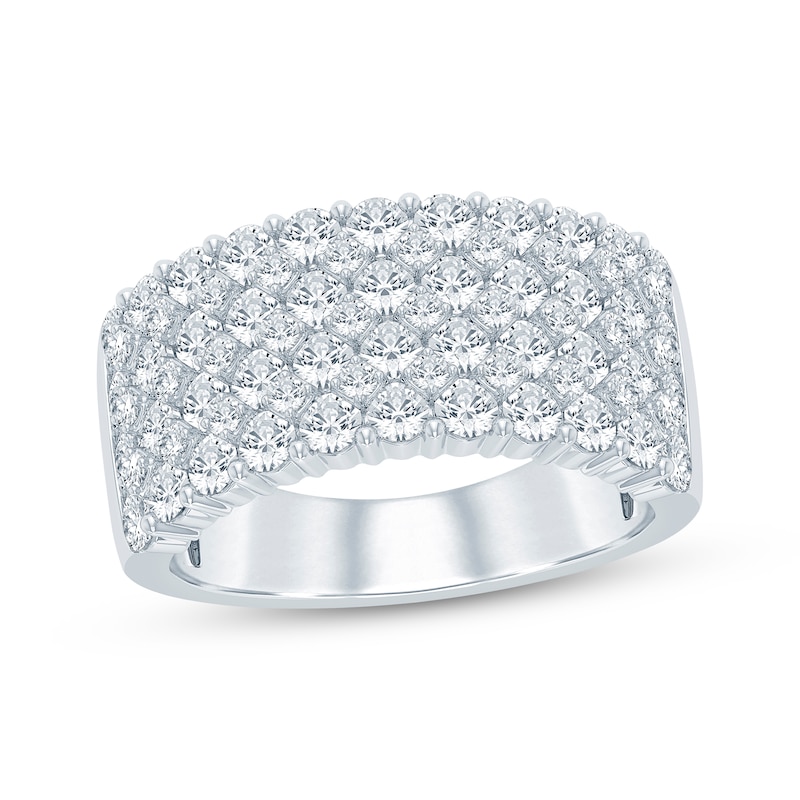 Main Image 1 of Lab-Grown Diamonds Multi-Row Anniversary Ring 2 ct tw 14K White Gold