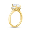 Thumbnail Image 2 of Memories Moments Magic Marquise-Cut & Trapezoid-Cut Lab-Grown Diamond Three-Stone Engagement Ring 2-3/4 ct tw 14K Yellow Gold