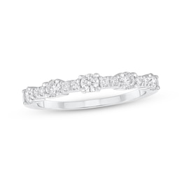 Adore Diamond Station Anniversary Ring 1/2 ct tw 14K White Gold