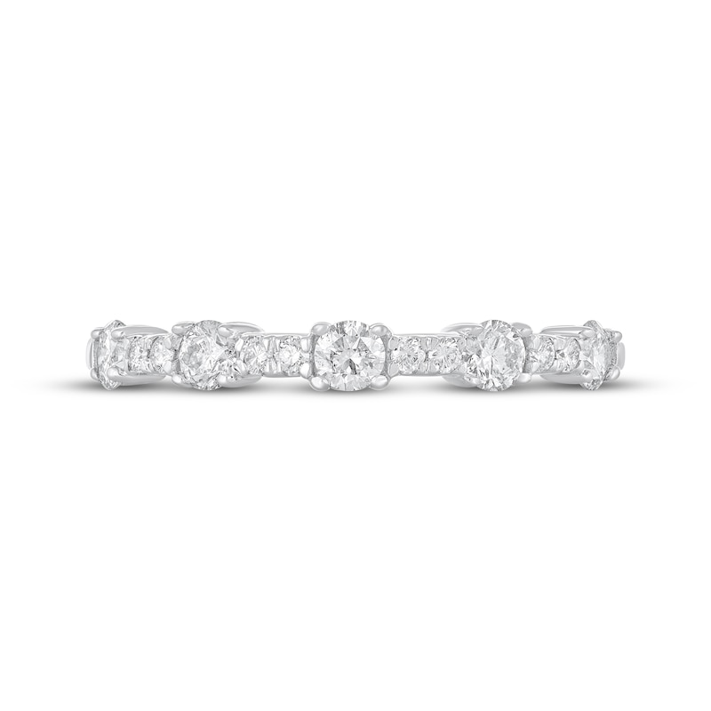 Main Image 3 of Adore Diamond Station Anniversary Ring 1/2 ct tw 14K White Gold