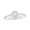 Thumbnail Image 1 of Adore Round-Cut Diamond Halo Engagement Ring 1/5 ct tw 10K White Gold