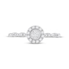 Thumbnail Image 3 of Adore Round-Cut Diamond Halo Engagement Ring 1/5 ct tw 10K White Gold