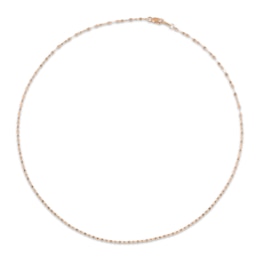 1.3mm Mirror Chain Necklace Solid 10K Yellow Gold 18"