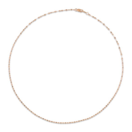1.3mm Mirror Chain Necklace Solid 10K Yellow Gold 18"