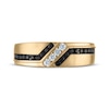 Thumbnail Image 3 of Adore Men's Black & White Diamond Satin Finish Wedding Band 1/2 ct tw 10K Yellow Gold
