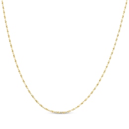 1mm Twisted Box Chain Necklace Solid 14K Yellow Gold 18"