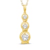 Thumbnail Image 1 of Memories Moments Magic Lab-Grown Diamond Three-Stone Drop Necklace 1/2 ct tw 10K Yellow Gold 18"