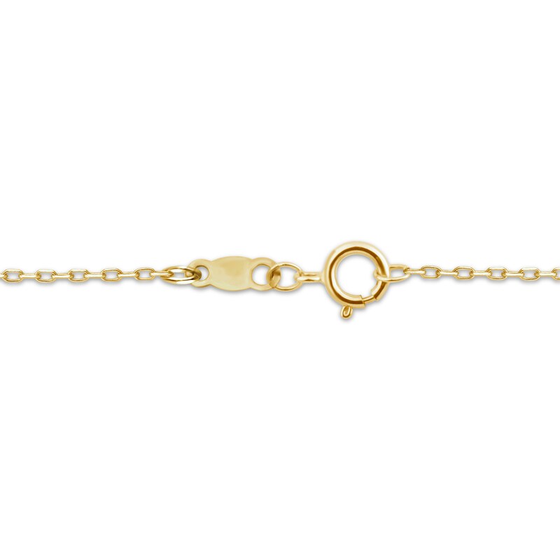 Main Image 3 of Memories Moments Magic Lab-Grown Diamond Three-Stone Drop Necklace 1/2 ct tw 10K Yellow Gold 18"