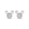 Thumbnail Image 2 of Disney Treasures Mickey Mouse Diamond Pavé Stud Earrings 1/10 ct tw Sterling Silver