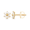 Thumbnail Image 1 of Children's Cubic Zirconia Flower Stud Earrings 14K Yellow Gold